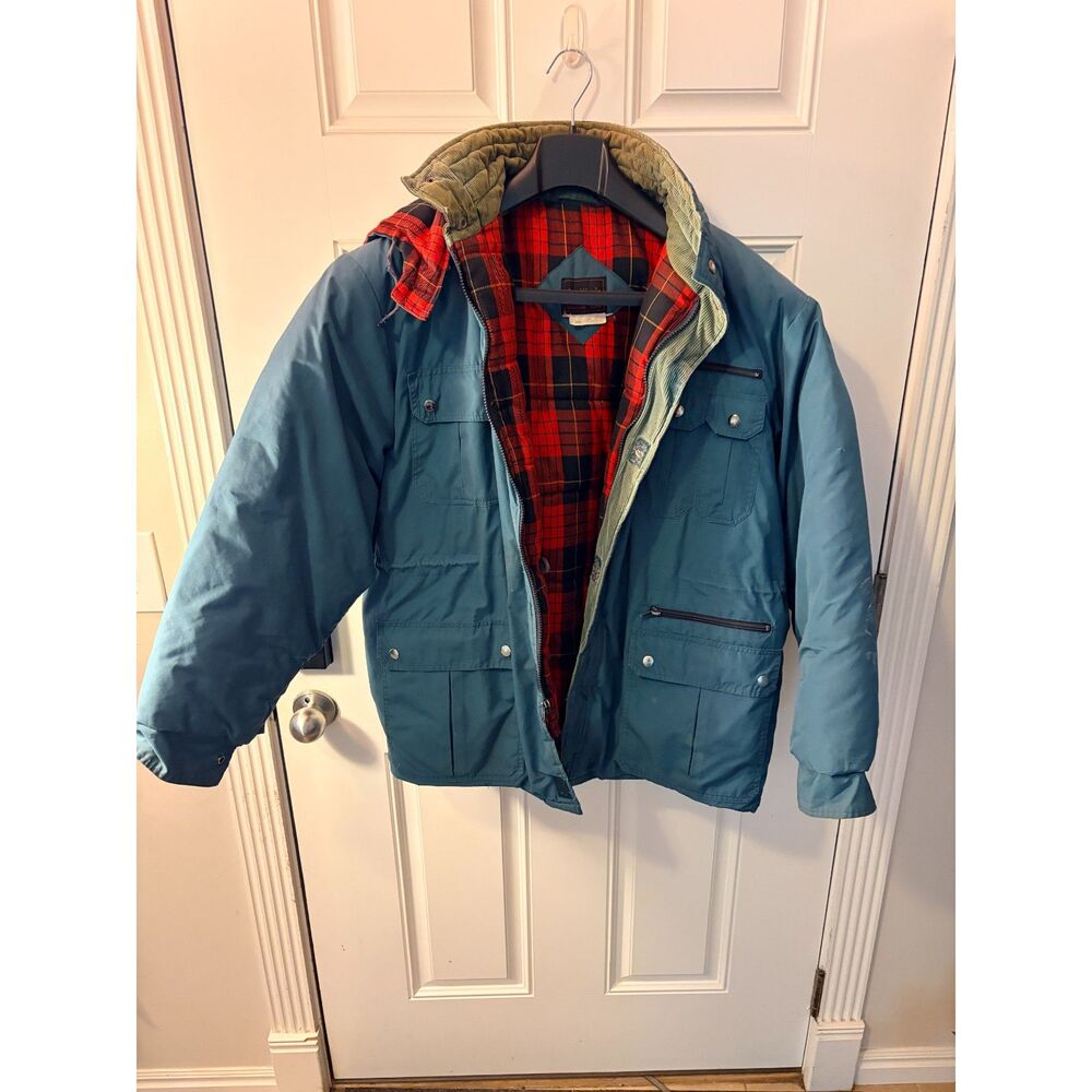 Vintage Royal Knight Winter Utility Jacket Teal-Green XL